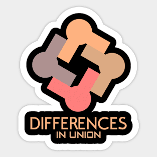 differences in union Sticker